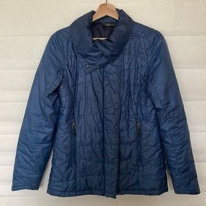 IBEX Womens S Navy Wool Puffer Jacket